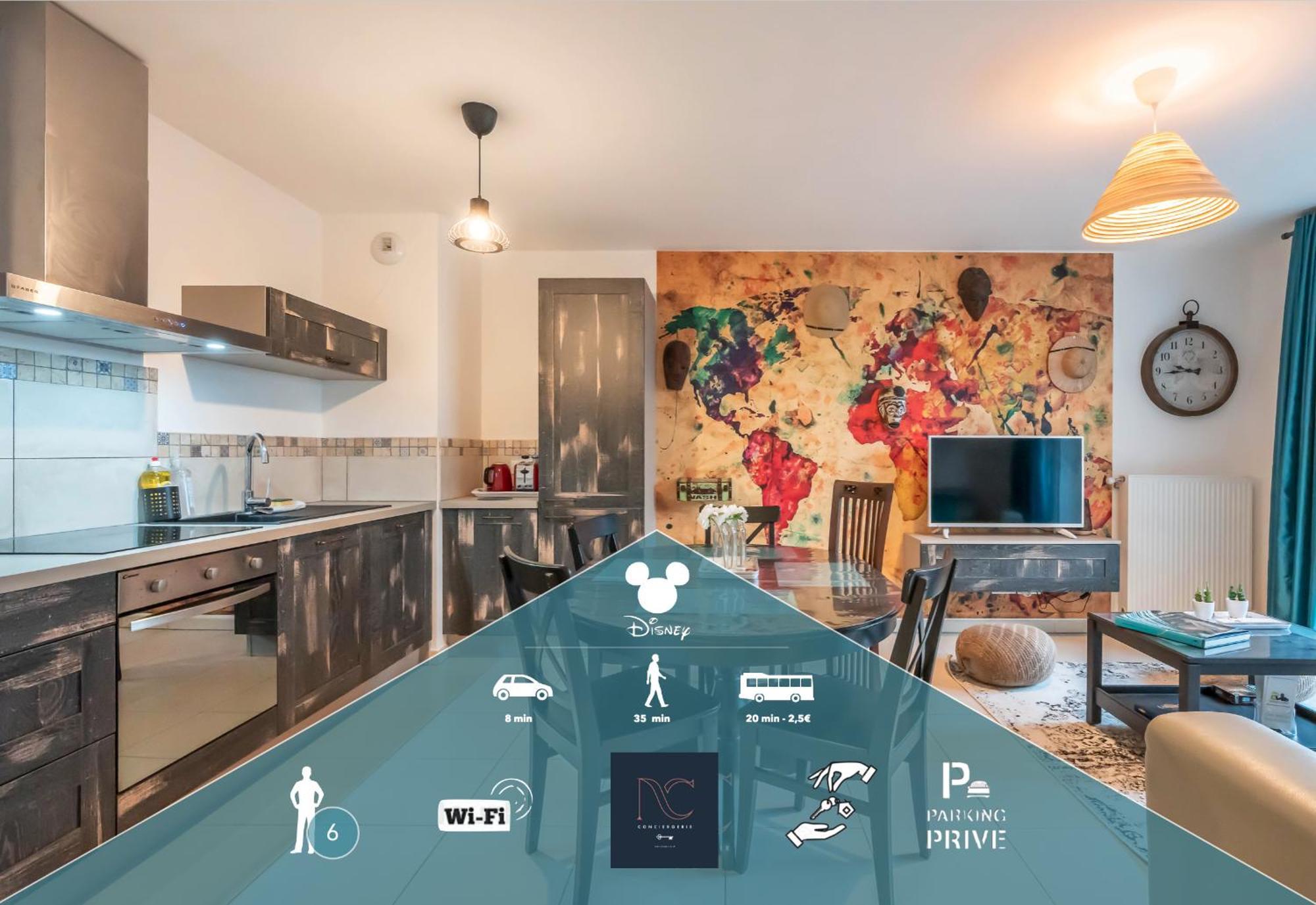 *Disneyland-Paris* 6Pers, Netflix, Wifi, Parking 몽테브랭 외부 사진